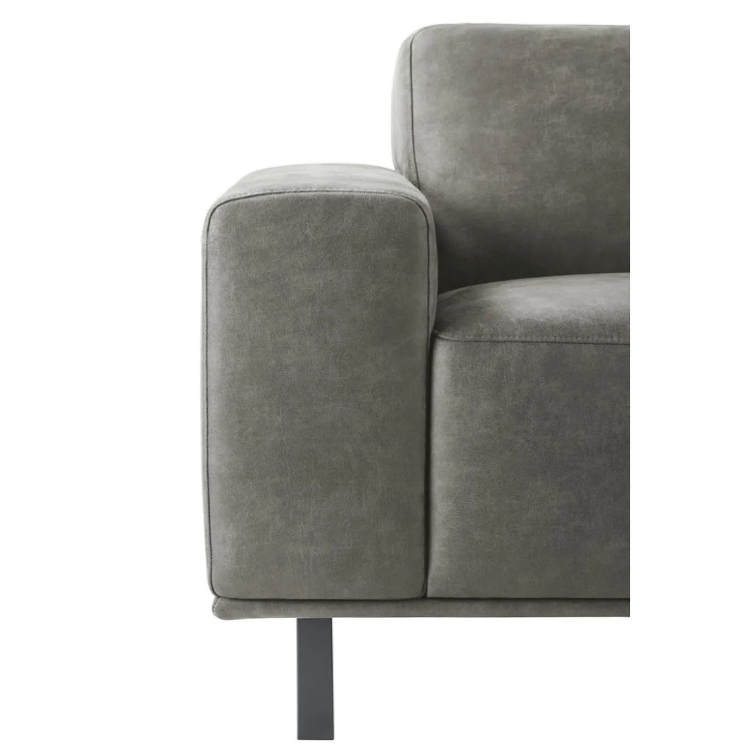 Hoekbank rechts Pantini Microleder grafiet supreme comfort