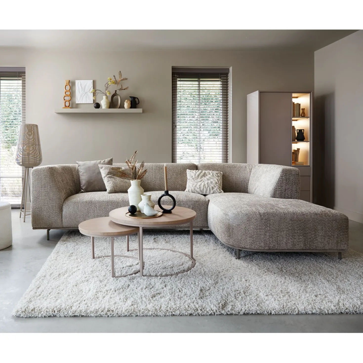 Hoekbank rechts Pantini Taupe supreme comfort