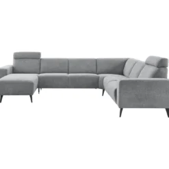 Hoekbank rechts Puento Gerecycled polyether HR-zitting grijs
