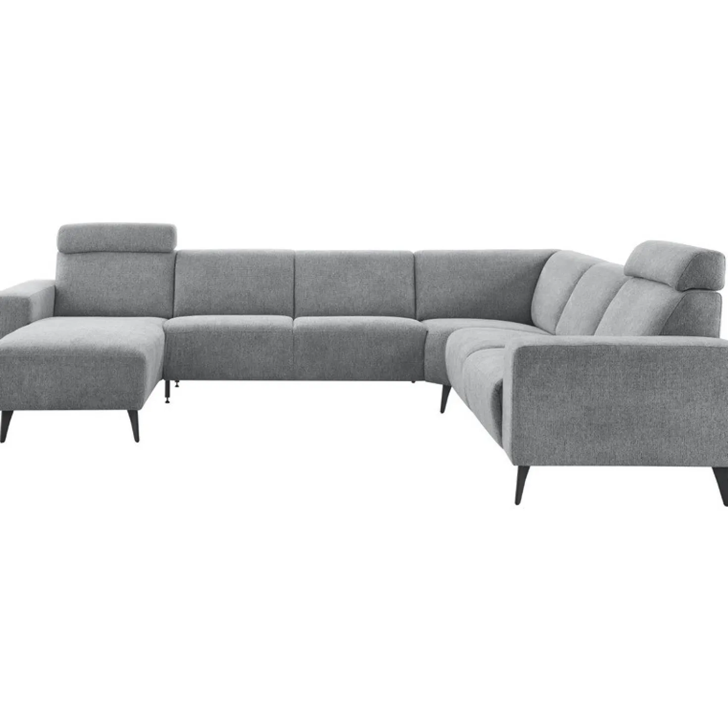 Hoekbank rechts Puento Gerecycled polyether HR-zitting grijs