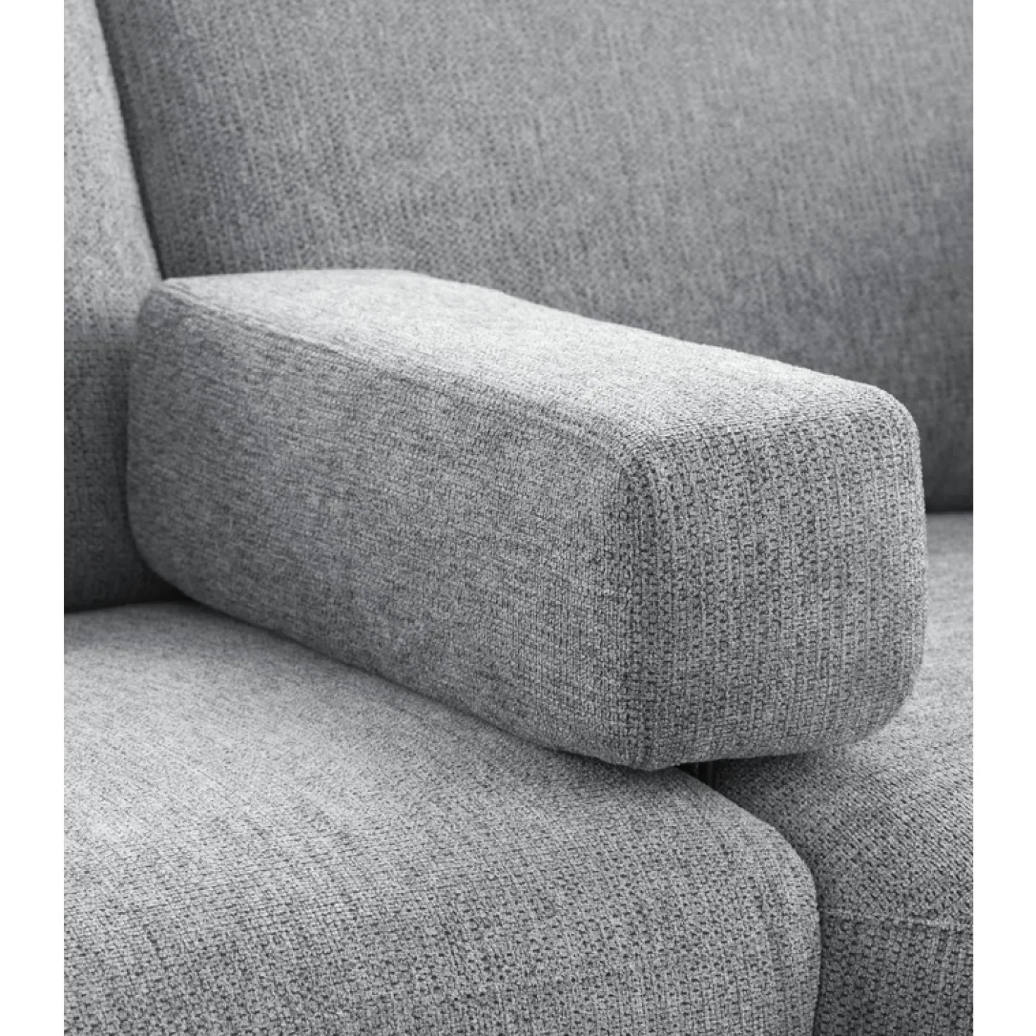 Hoekbank rechts Puento Gerecycled polyether HR-zitting grijs