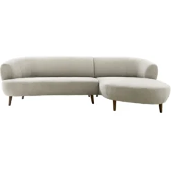 Hoekbank rechts Tilde Bouclé grijsbeige basic comfort