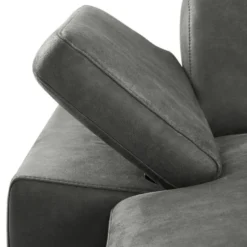 Hoekbank rechts Tusari Microleder antraciet excellent comfort