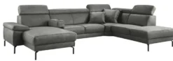 Hoekbank rechts Tusari Microleder antraciet excellent comfort