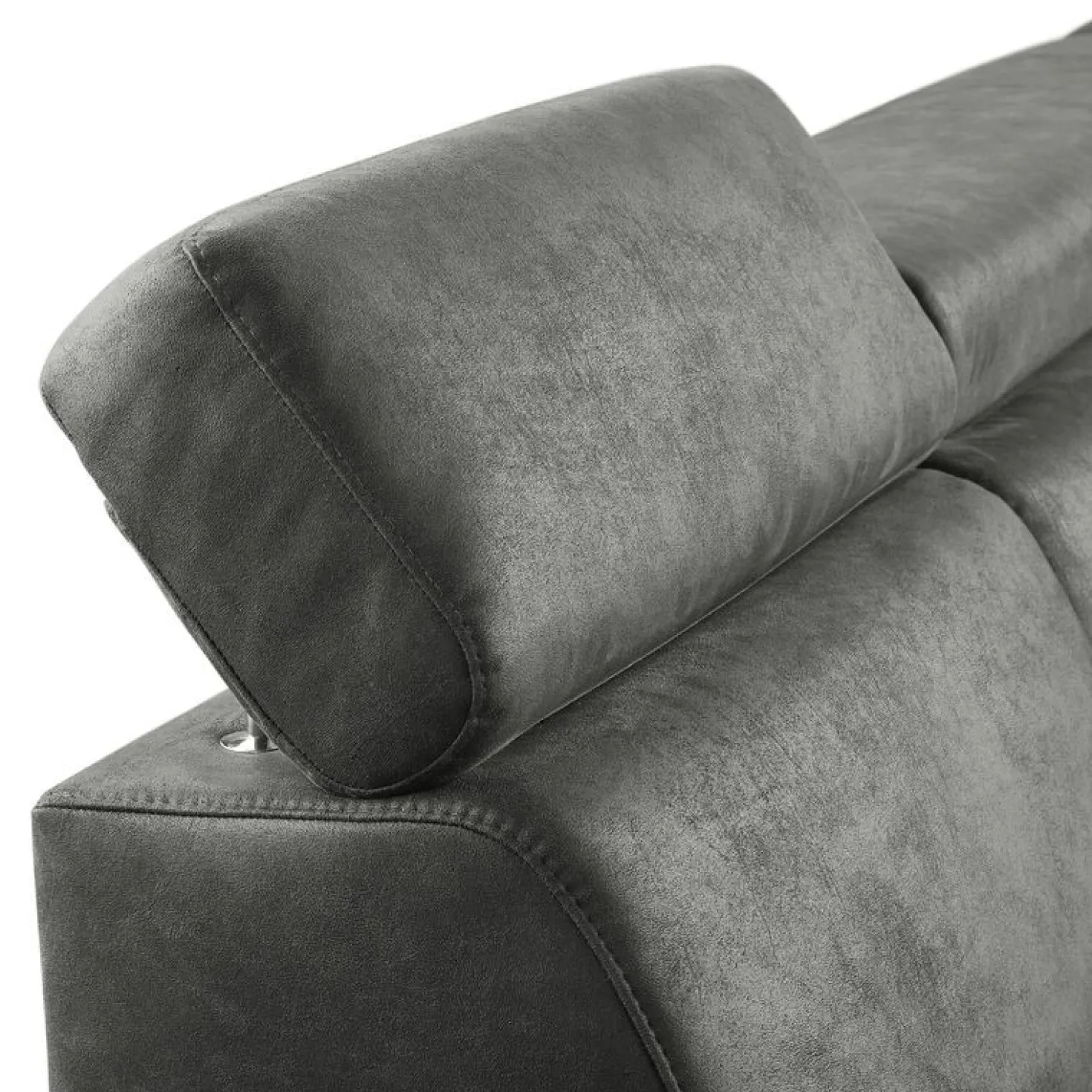 Hoekbank rechts Tusari Microleder antraciet premium comfort