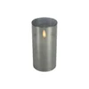 Kaars Caposele LED large grijs glas rond