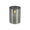 Kaars Caposele LED small grijs glas rond