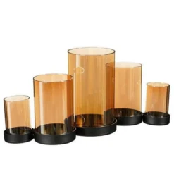 Kaarsenhouder Orselina 5 glazen goud