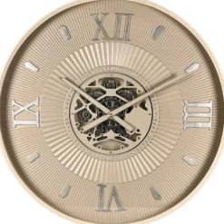 Klok Nimar Metaal rond 80cm taupe dessin 55