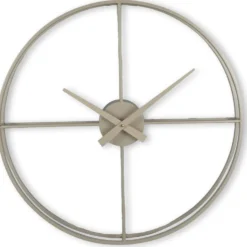 Klok Nimar Metaal rond 60cm taupe strak dessin 60