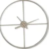 Klok Nimar Metaal rond 80cm taupe strak dessin 61