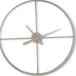 Klok Nimar Metaal rond 80cm taupe strak dessin 61