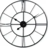 Klok Nimar Metaal rond 60cm zwart strak dessin 62