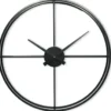 Klok Nimar Metaal rond 60cm zwart strak dessin 60