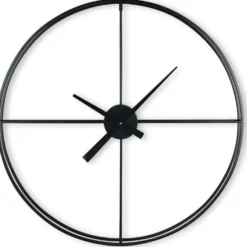 Klok Nimar Metaal rond 80cm zwart strak dessin 61