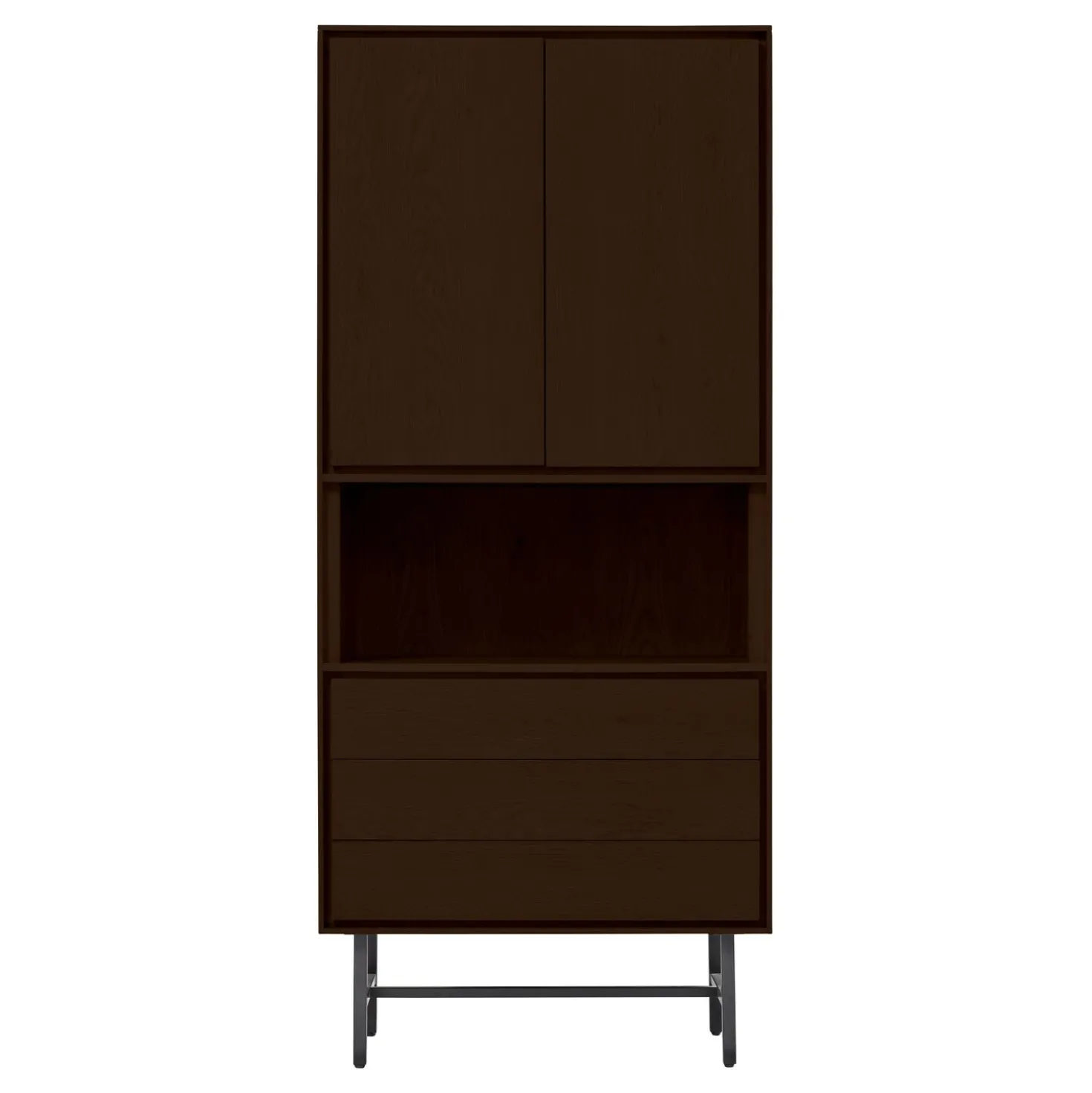Opbergkast Belvio 85 cm dark oak