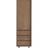 Opbergkast Calvo 202x060x040 cm bruin 3 lades