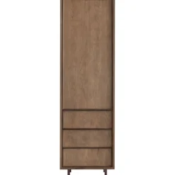 Opbergkast Calvo 202x060x040 cm bruin 3 lades