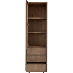 Opbergkast Calvo 202x060x040 cm bruin 3 lades