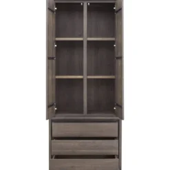 Opbergkast Lavio (86 cm) eiken grafiet