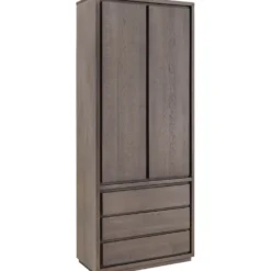 Opbergkast Lavio (86 cm) eiken grafiet