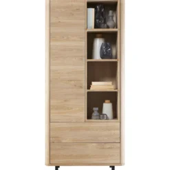 Opbergkast Lirona Old oak 1 deur, 2 lades, 4 open vakken