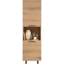Opbergkast Paranno 197x055x42 cm bruin 2 deurs