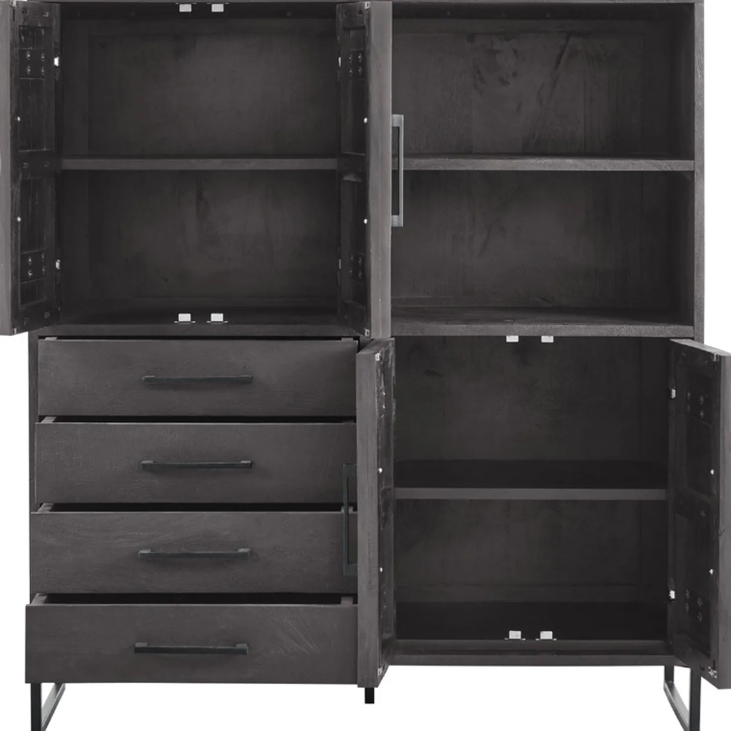 Opbergkast Piastra 126 cm zwart