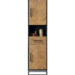 Opbergkast Vinito (49 CM) eiken fineer zwart/naturel
