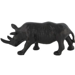 Ornament Trissino Neushoorn zwart