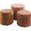Poef Roby 45 cm bruin rond