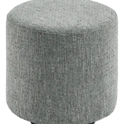 Poef Roby 40 cm donkergrijs rond