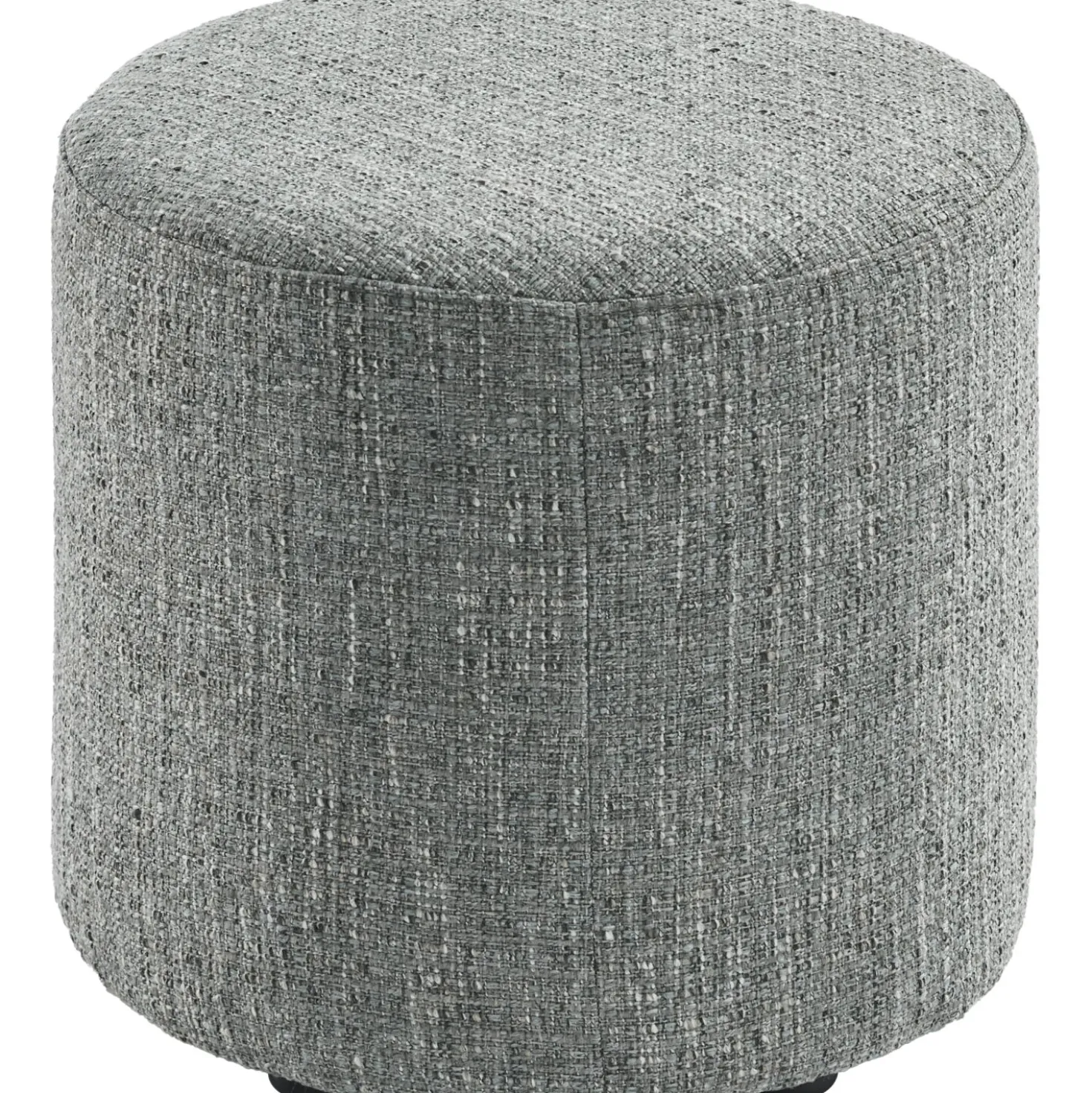 Poef Roby 40 cm donkergrijs rond