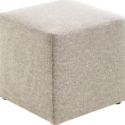 Poef Roby 40x40 cm beige vierkant