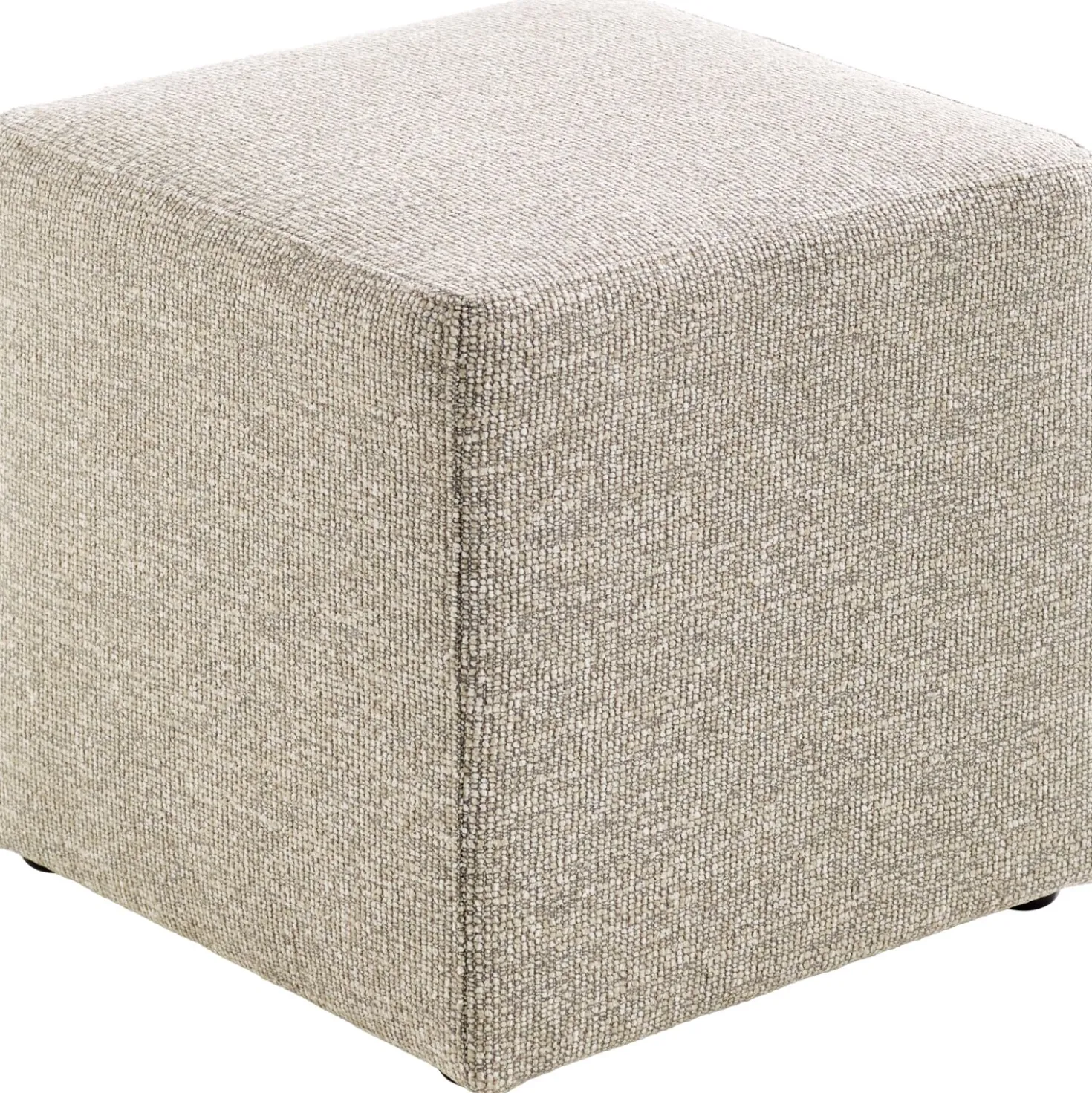 Poef Roby 40x40 cm beige vierkant