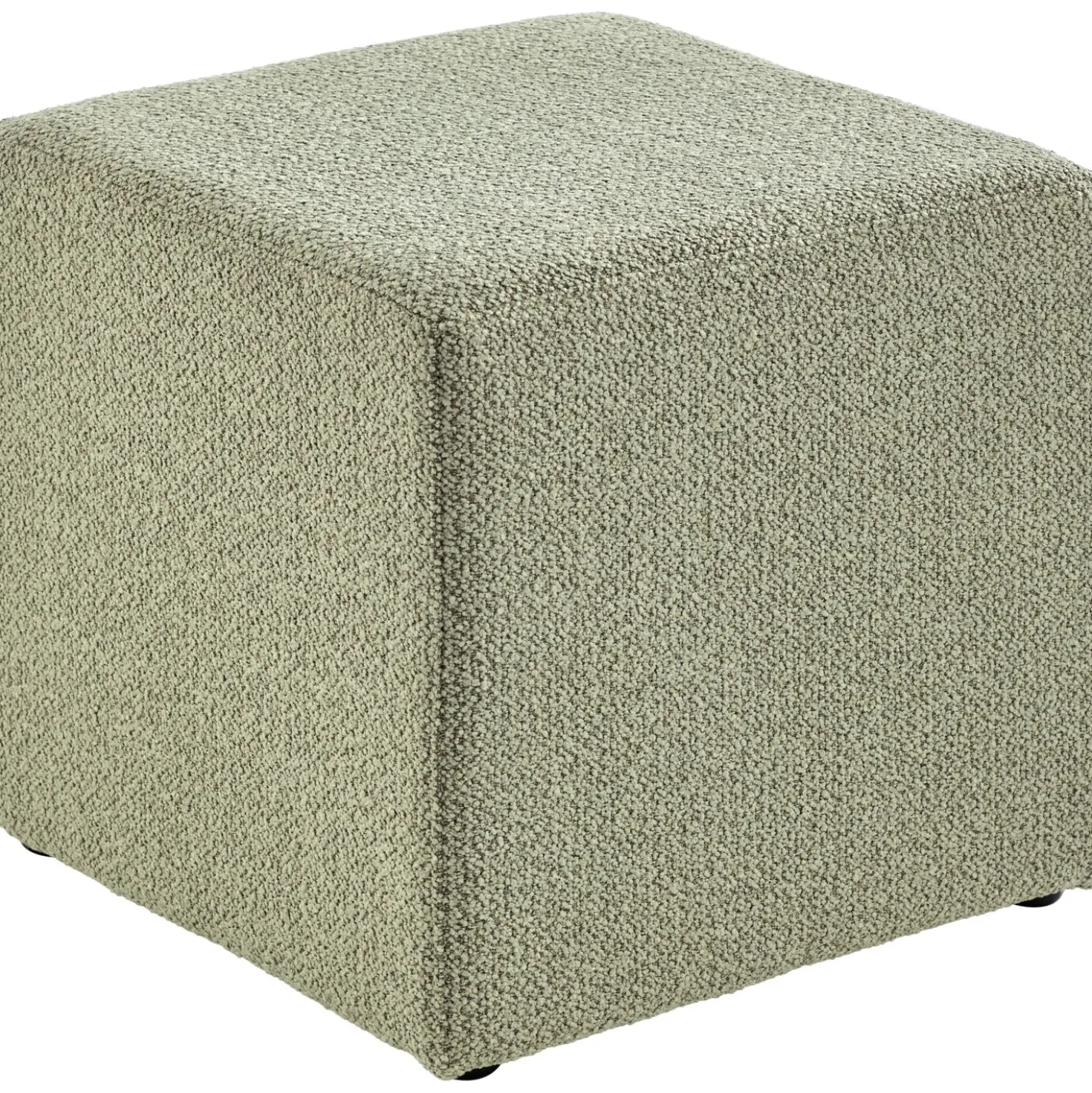 Poef Roby 45x45 cm lichtgroen vierkant