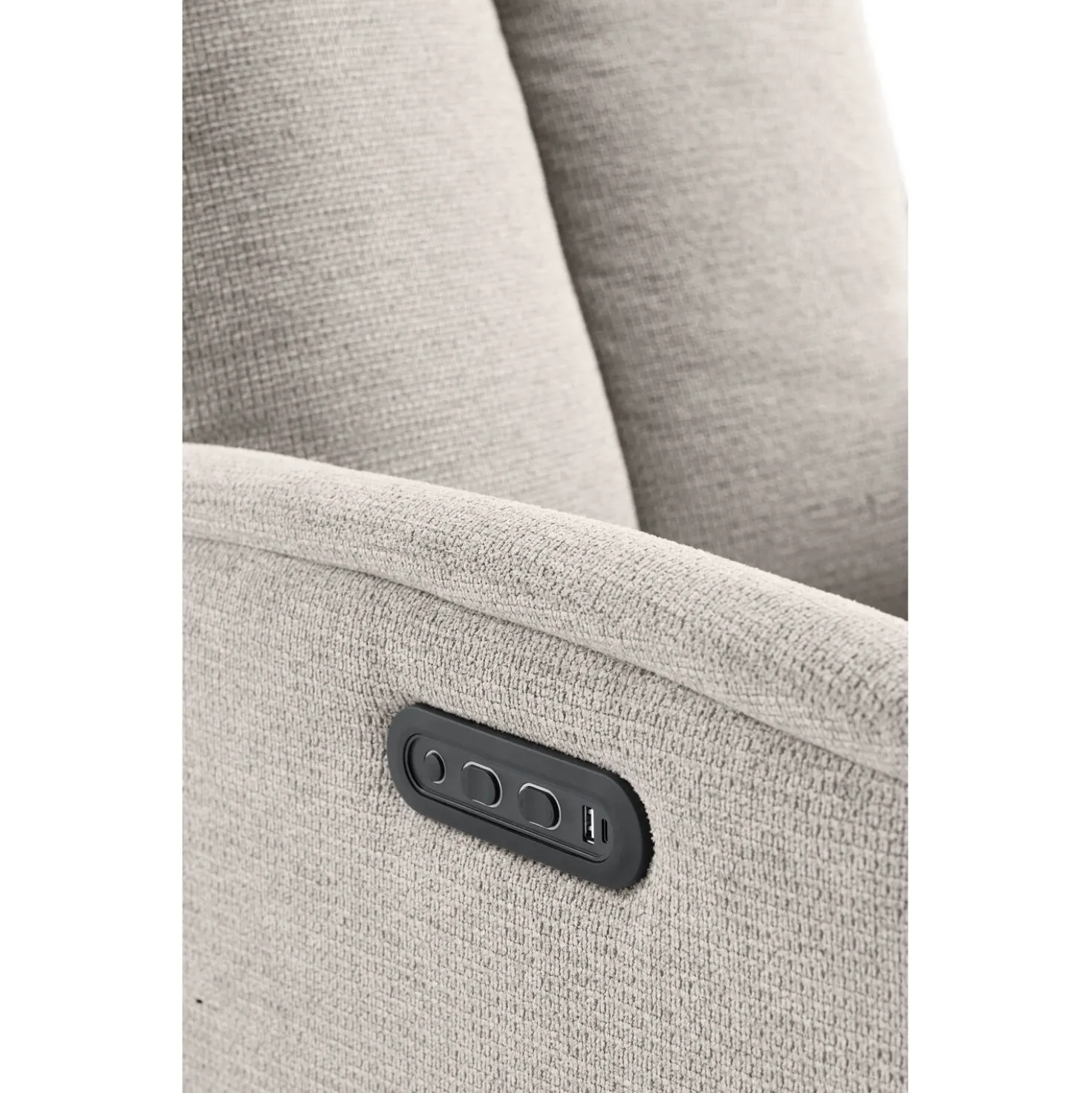 Relaxfauteuil Assele Elektrisch lichtgrijs