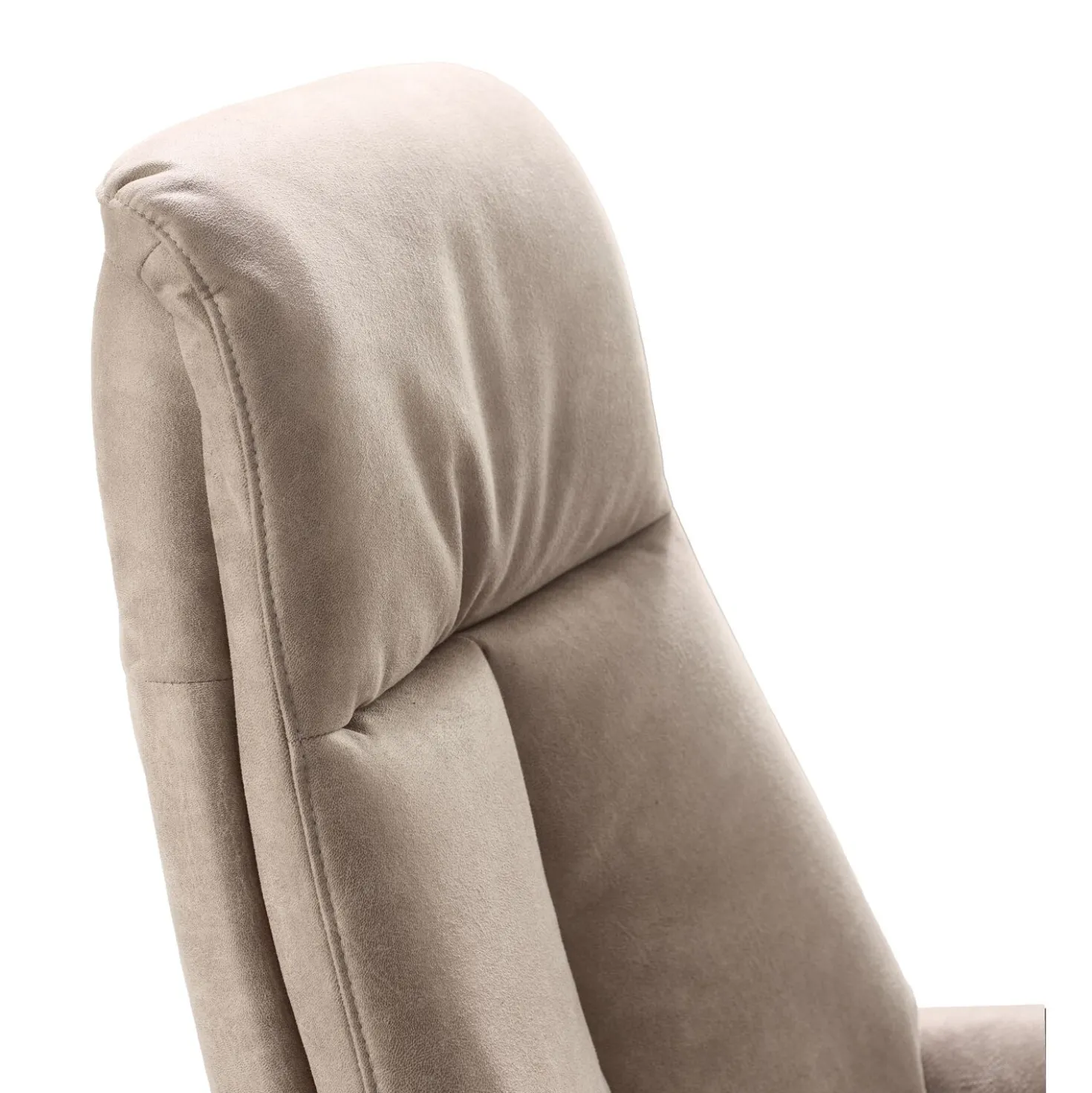 Relaxfauteuil Serio Beige donker hout premium comfort