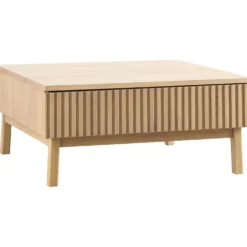Salontafel Arrosto Eikenhout 90x90 cm vierkant light roast