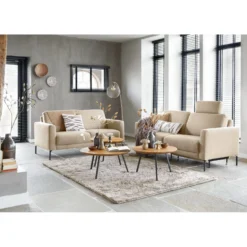 Salontafel Aska Teakhout 75 cm rond naturel brushed