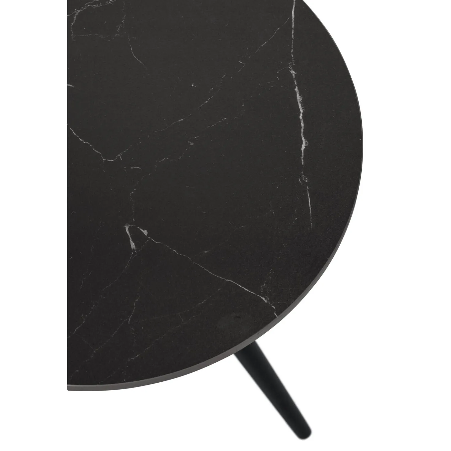 Salontafel Cercio Keramiek 80 cm rond zwart