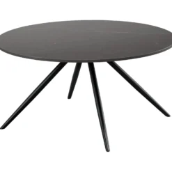 Salontafel Cercio Keramiek 80 cm rond zwart