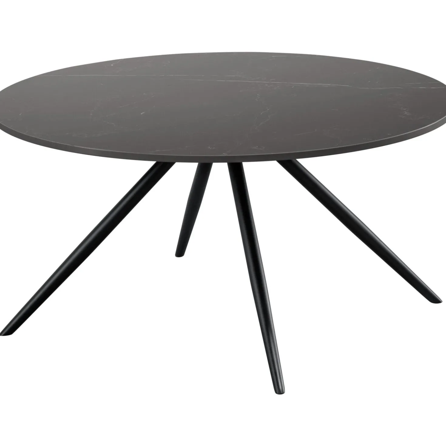 Salontafel Cercio Keramiek 80 cm rond zwart
