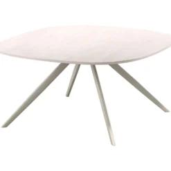 Salontafel Fitura Keramiek 80x80 cm vierkant wit