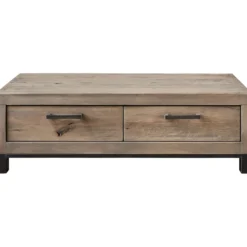 Salontafel HEVANO Eikenhout 65x132 cm rechthoekig moose