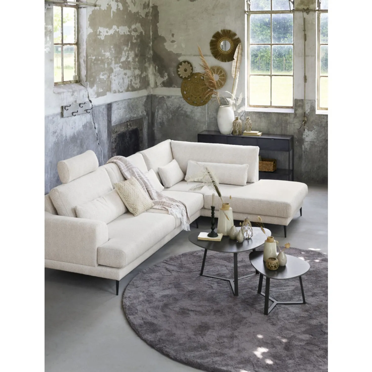 Salontafel Lineto 64x80 cm organisch zwart keramiek