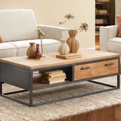 Salontafel Mesola 65x130 cm rond mango natural
