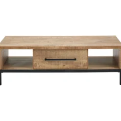 Salontafel Ricardi 135x67 cm rechthoekig mango