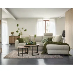 Salontafelset Lunata 55 en 75 cm rond barley
