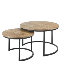 Salontafelset Lunata 55 en 75 cm rond oriënt